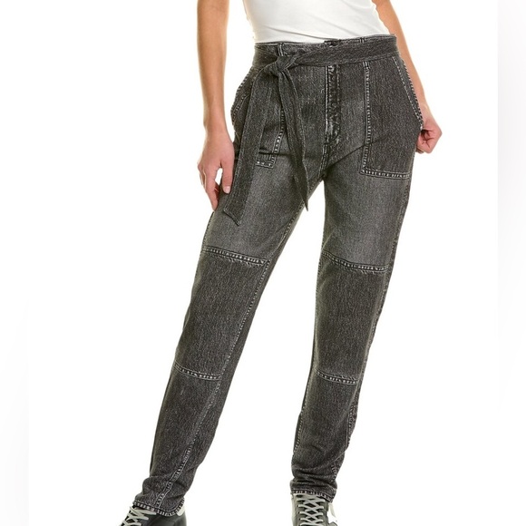 Rag & Bone Miramar Mia Sweatpants Jeans Straight Leg Black Magic XXS - Picture 1 of 5